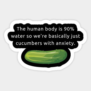 Cucumbers with anxiety Sticker